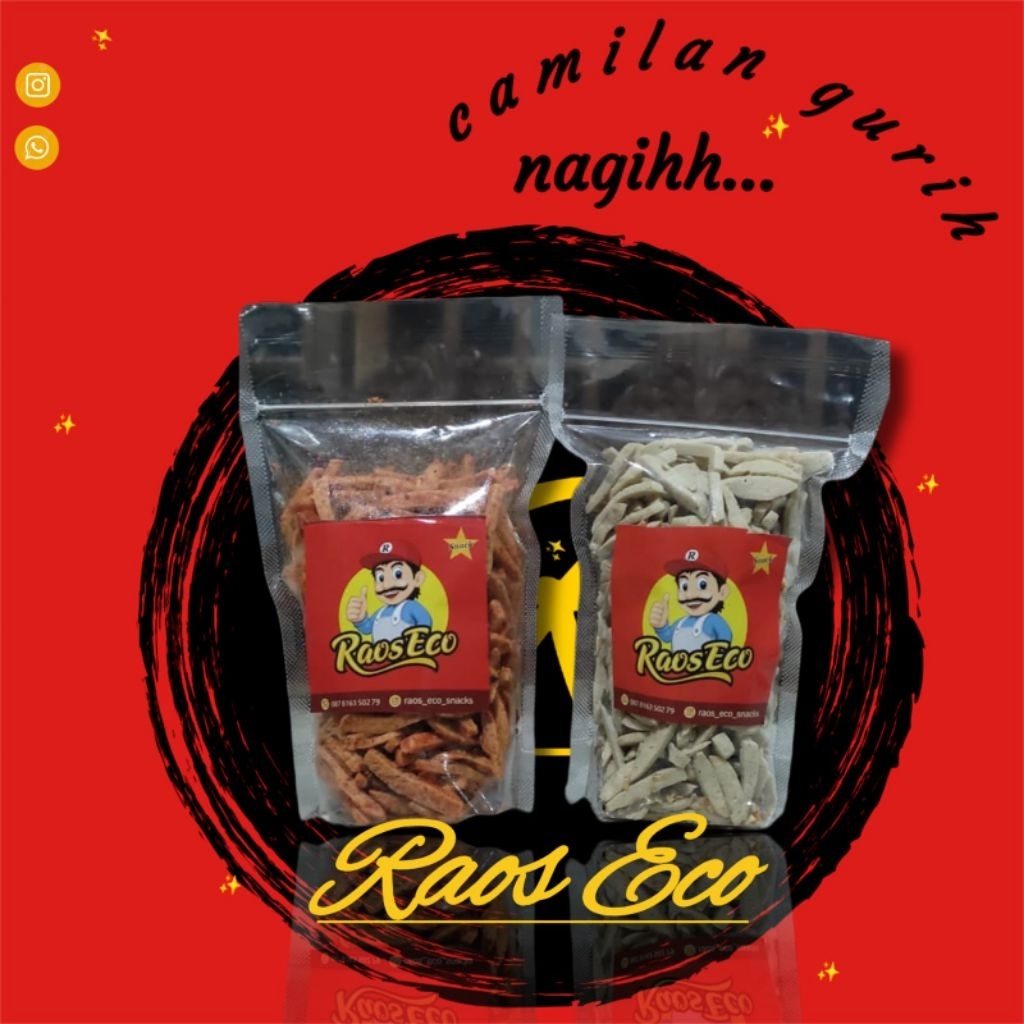 

cemilan lezat, basreng raos eco pedas daun jeruk