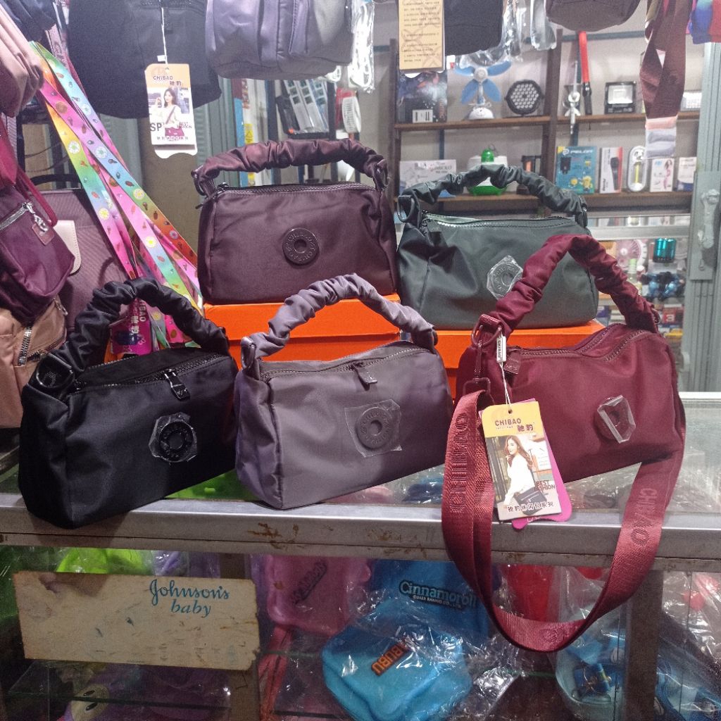 LilaBag Chibao 2in1 tali kerut model baru Tas selempang wanita anti air