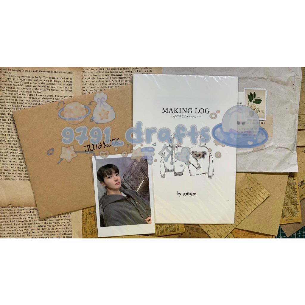 [READY] BTS JUNGKOOK MAKING LOG ARTIST COLLECTION ARMYST ZIP-UP HOODIE