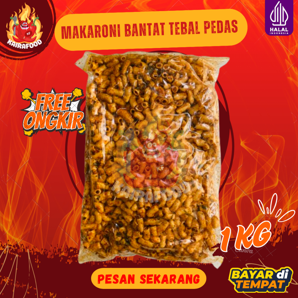 

1 KG MAKARONI BANTAT TEBAL PEDAS DAUN JERUK
