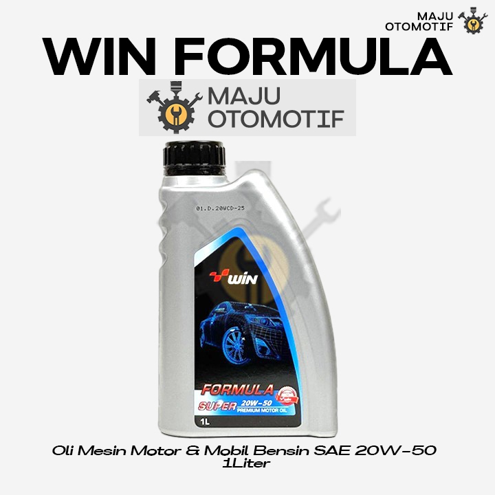 Oli Mesin WIN Formula SAE 20W-50 1 Liter Bensin Solar Diesel 1Liter 20W50 API SG/CD 20W 50 1L