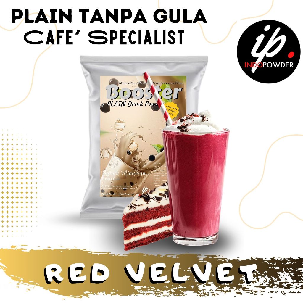 

Indopowder - Bubuk Tanpa Gula / Plain RED VELVET / REDVELVET 1Kg Untuk Cafe, Waralaba &Usaha Minuman