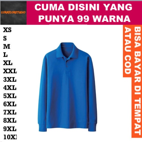99 WARNA KAOS POLO REGLAN SBY CHAMELEON kaos kerah polos krah polo shirt kerah lakos polos unisex le