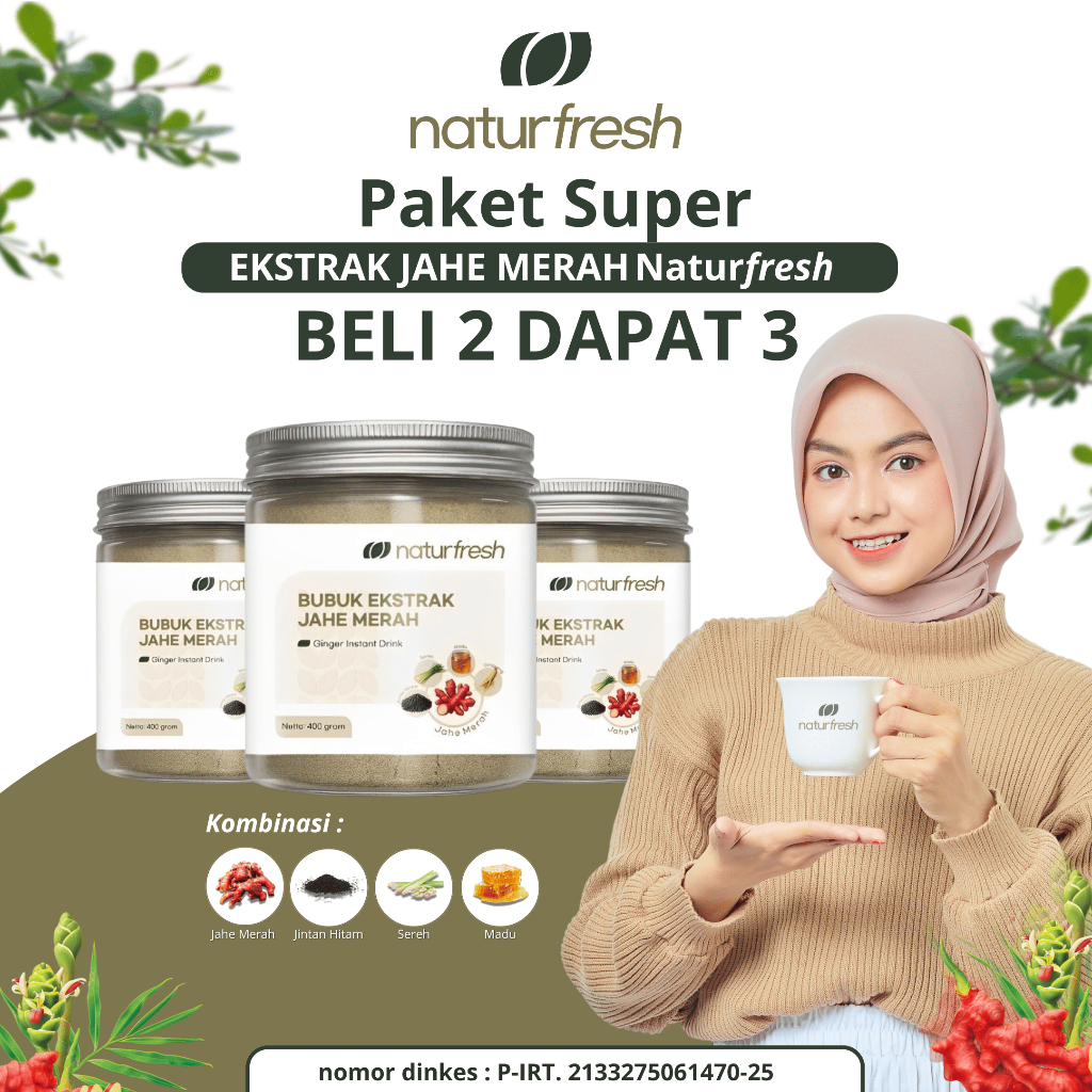 

Naturfresh minuman jahe merah beli 2 dapat 3