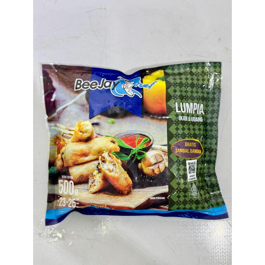 

Bee Jay Lumpia Ikan dan Udang Free Saus Bangkok 500g - Beejay