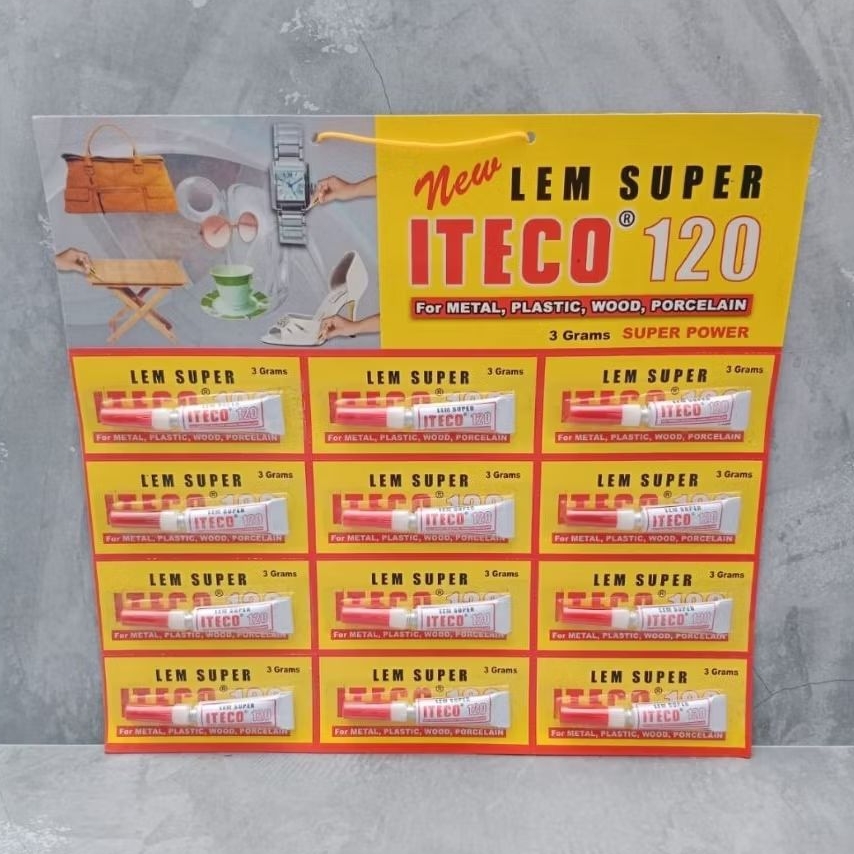 

NEW Lem Super ITECO 120 isi 12 pcs / Power Glue ITECO