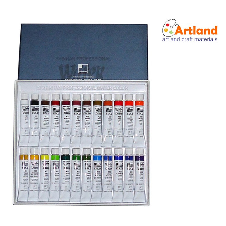 

ShinHan Professional Water Color Set 24 Warna x 7.5ml – Cat Air Artist Grade