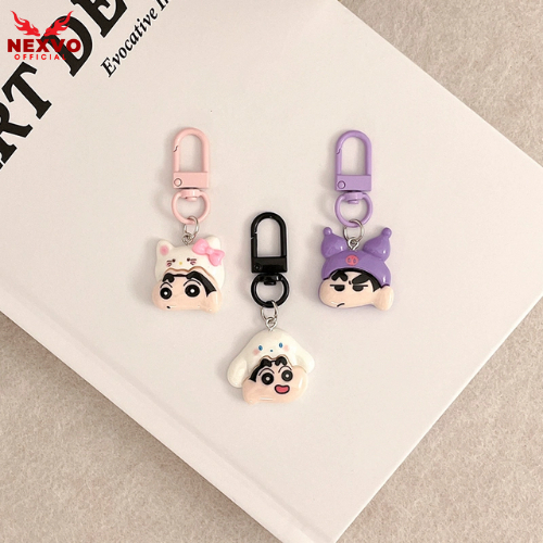 Gantungan Kunci Resin Karakter Sinchan Keychain Aksesoris Tas Lucu Motif Sinchan
