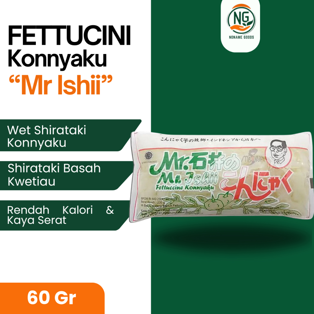 

Fettucini Shirataki Kwetiaw Mr ishii /Fettucine Konnyaku 200 gram
