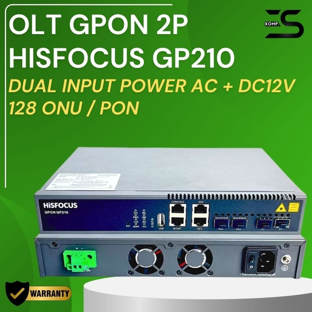 OLT GPON 2port HiSFOCUS GP210