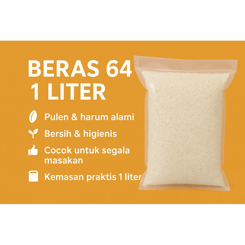 

Beras 64 Premium 1 Liter – Beras Pilihan Berkualitas