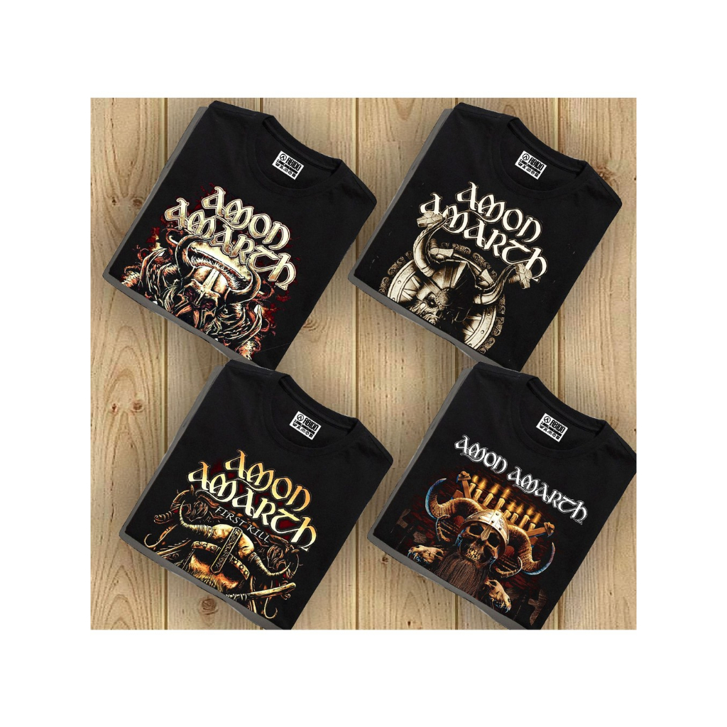 FF - PAKET HEMAT ( 100RB = 4 PCS KAOS ) T-shirt band AMON AMARTH musik metal premium distro unisex