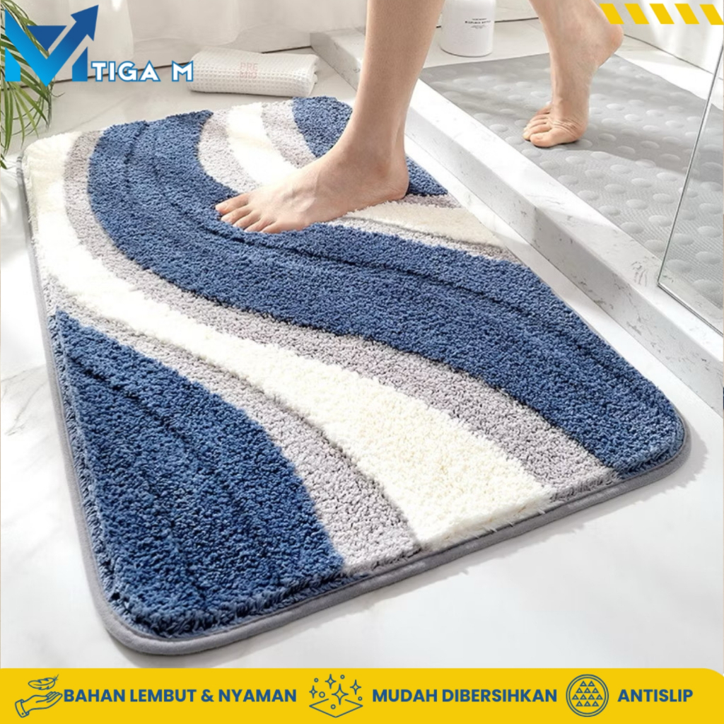 Karpet Anti-Selip Untuk Kamar Mandi Karpet Lantai Penyerap Air Karpet Anti-Selip Karpet Rumah