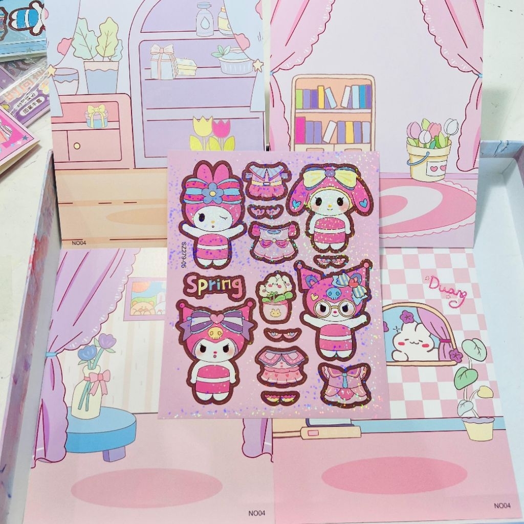 

STICKER Kreatifitas Lemari Pakaian | Dress Up Karakter Sanrio