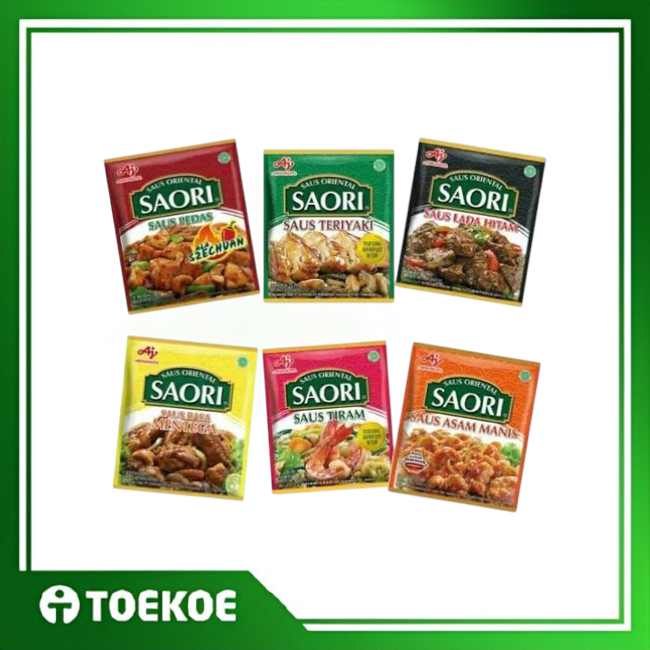 

TOEKOE Saori Sachet 26ML Lada Hitam Mentega Teriyaki Tiram Asam Manis