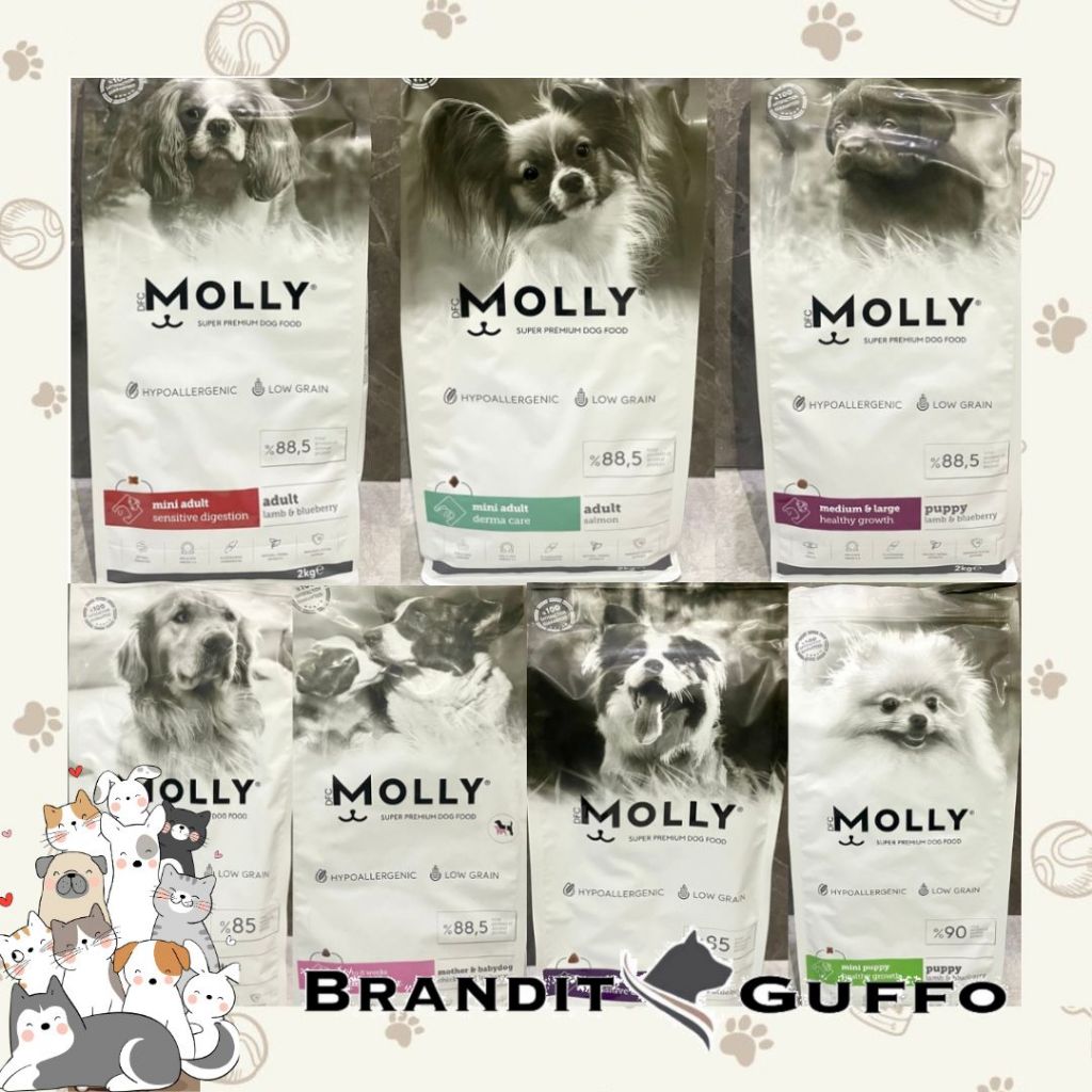 Molly dog food makanan anjing premium dog food makanan mini adult dog food dry dog food kibble dog f