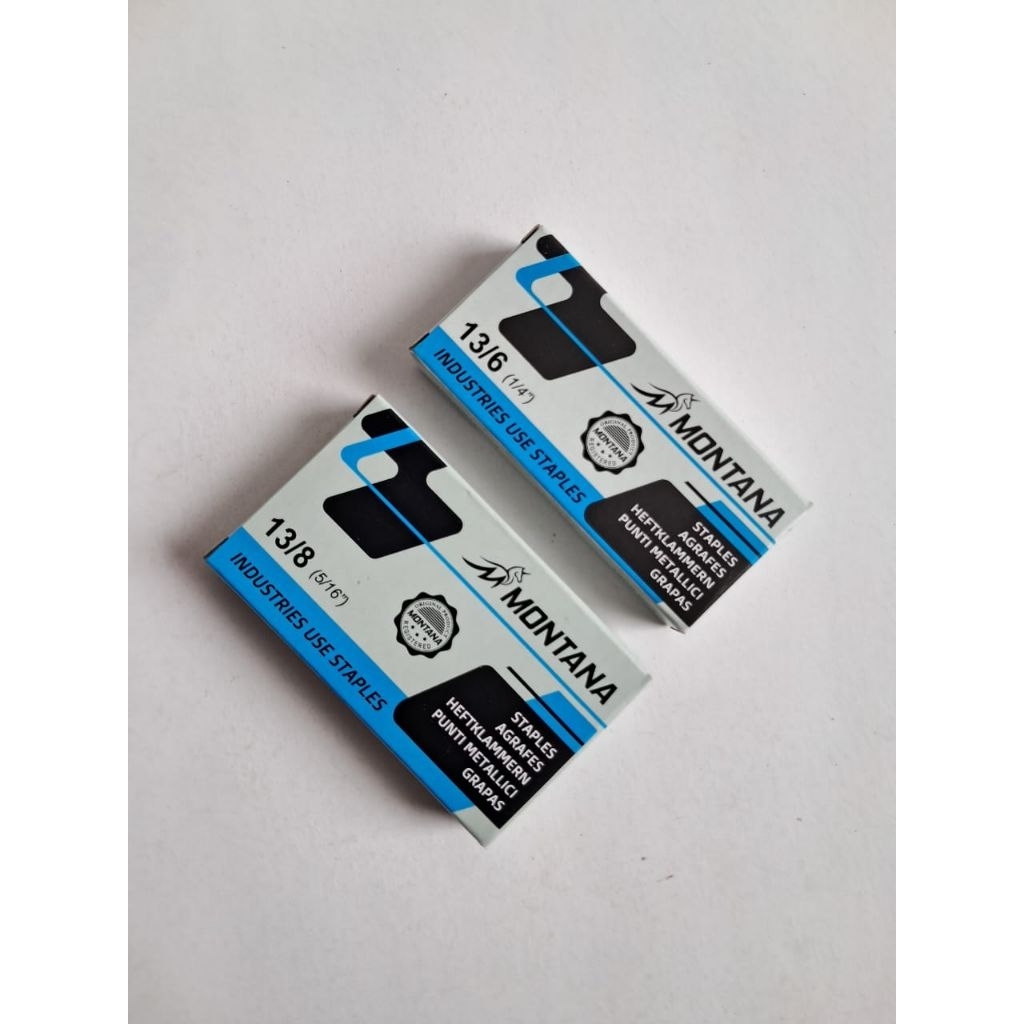 

Montana isi gun tacker / staples tembak ukuran 13/8 dan 13/6