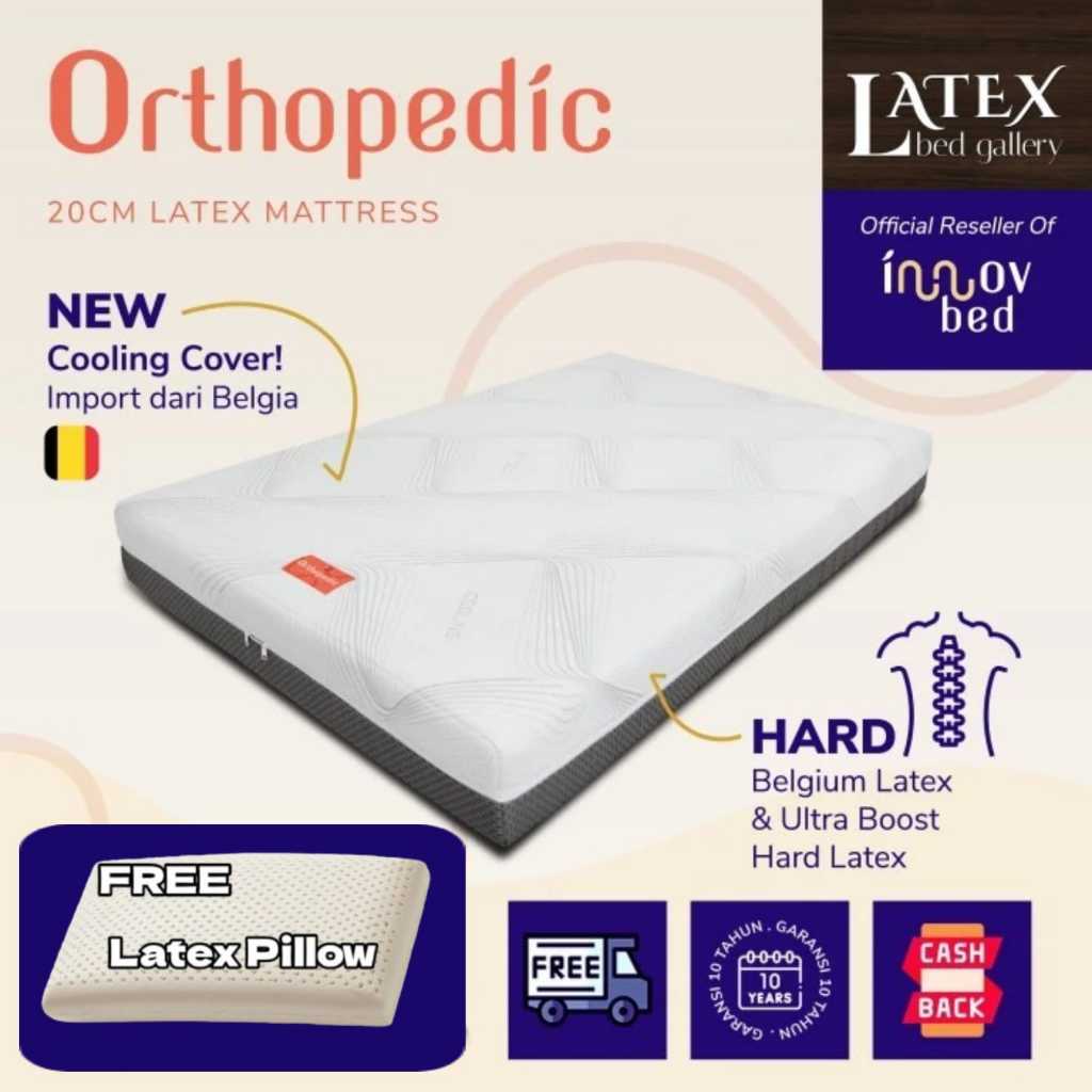 Kasur Latex Innovbed Orthopedic ukuran 90x200cm - 200x200cm - Kasur Kesehatan - Kasur Orthopedic