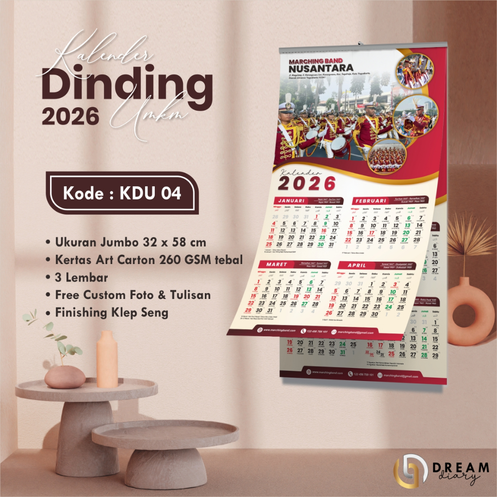 

CETAK KALENDER DINDING 2026 KDU & KDC CUSTOM FOTO KELUARGA/OLSHOP-KALDING ANAK/SOUVENIR/KENANGAN