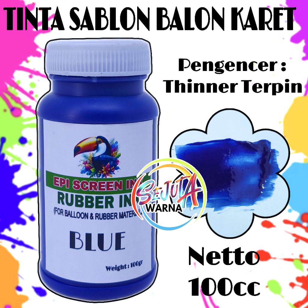 

CAT SABLON BALON KARET BLUE BIRU 100CC TINTA SABLON