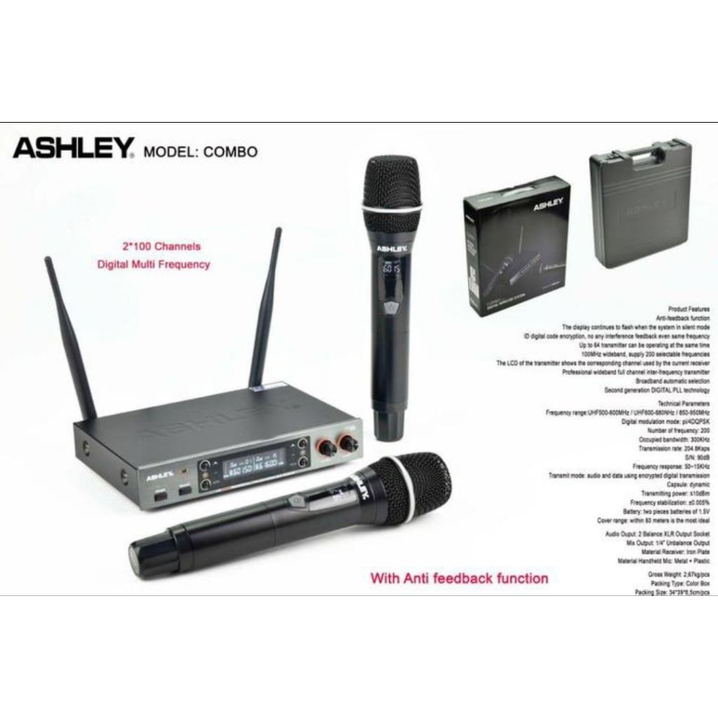Mic Wireless ASHLEY COMBO with Cover