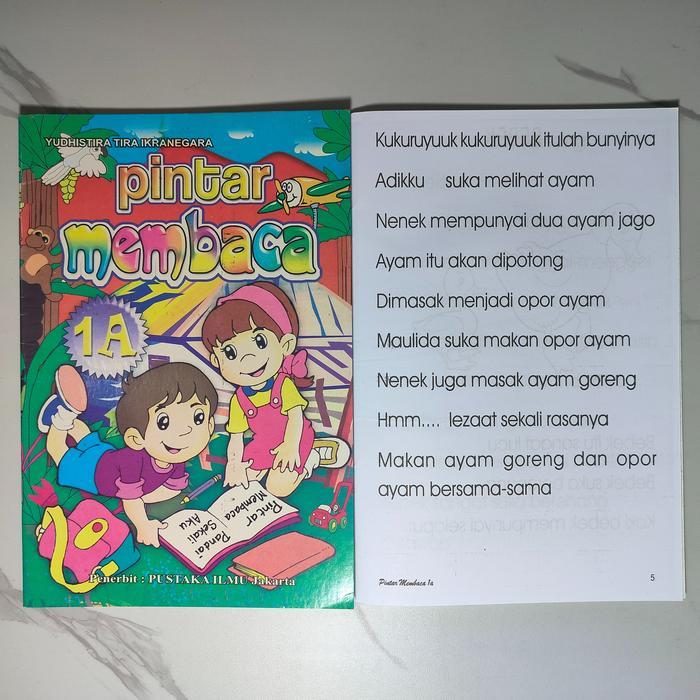 [2 Buku] Pintar Membaca 1A 1B - Buku Anak PAUD TK Belajar Baca