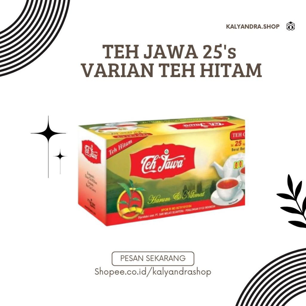 

TEH JAWA CELUP 25's - TEH HITAM / BLACK TEA