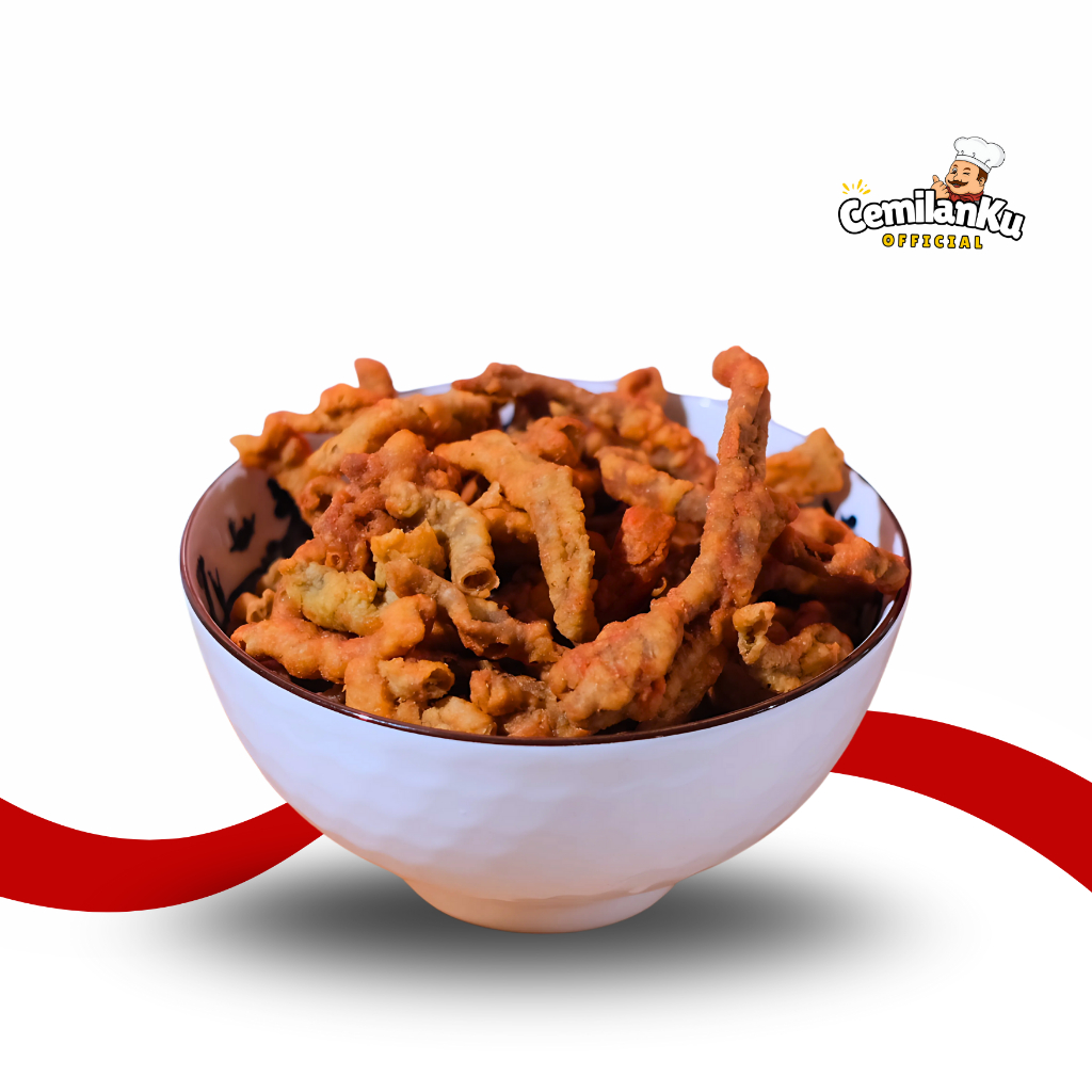 

Usus Ayam Crispy 1KG - 250GR Pedas Daun dan Jeruk Original Gurih - Snacks, Food Makanan Ringan