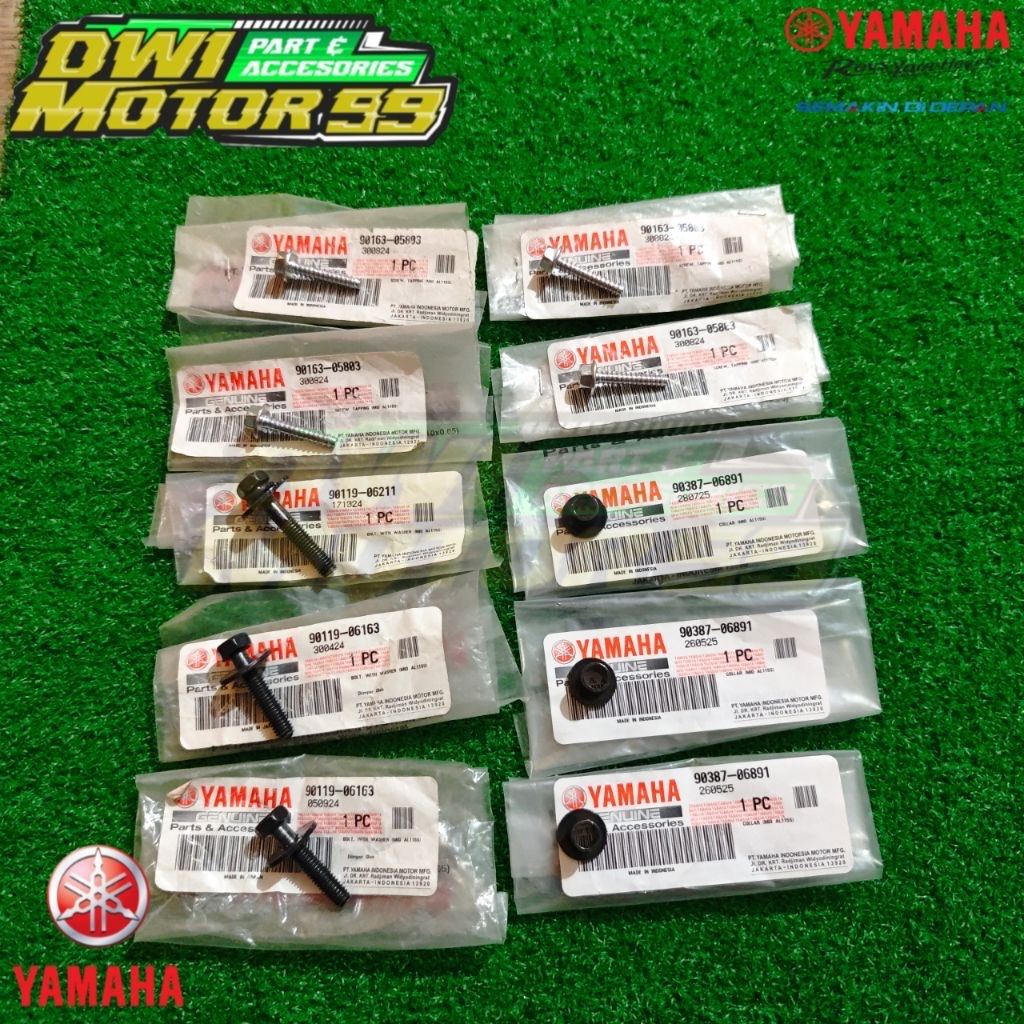 1SET BOSH PLUS BOLT BAUT BOX DAN TUTUP FILTER MIO SPORTY SMILE ASLI ORIGINAL YAMAHA