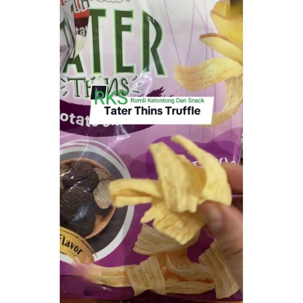 

Oishi Tater Thins Potato Snack Enak - 1 Renceng isi 10 Pcs 14 gr