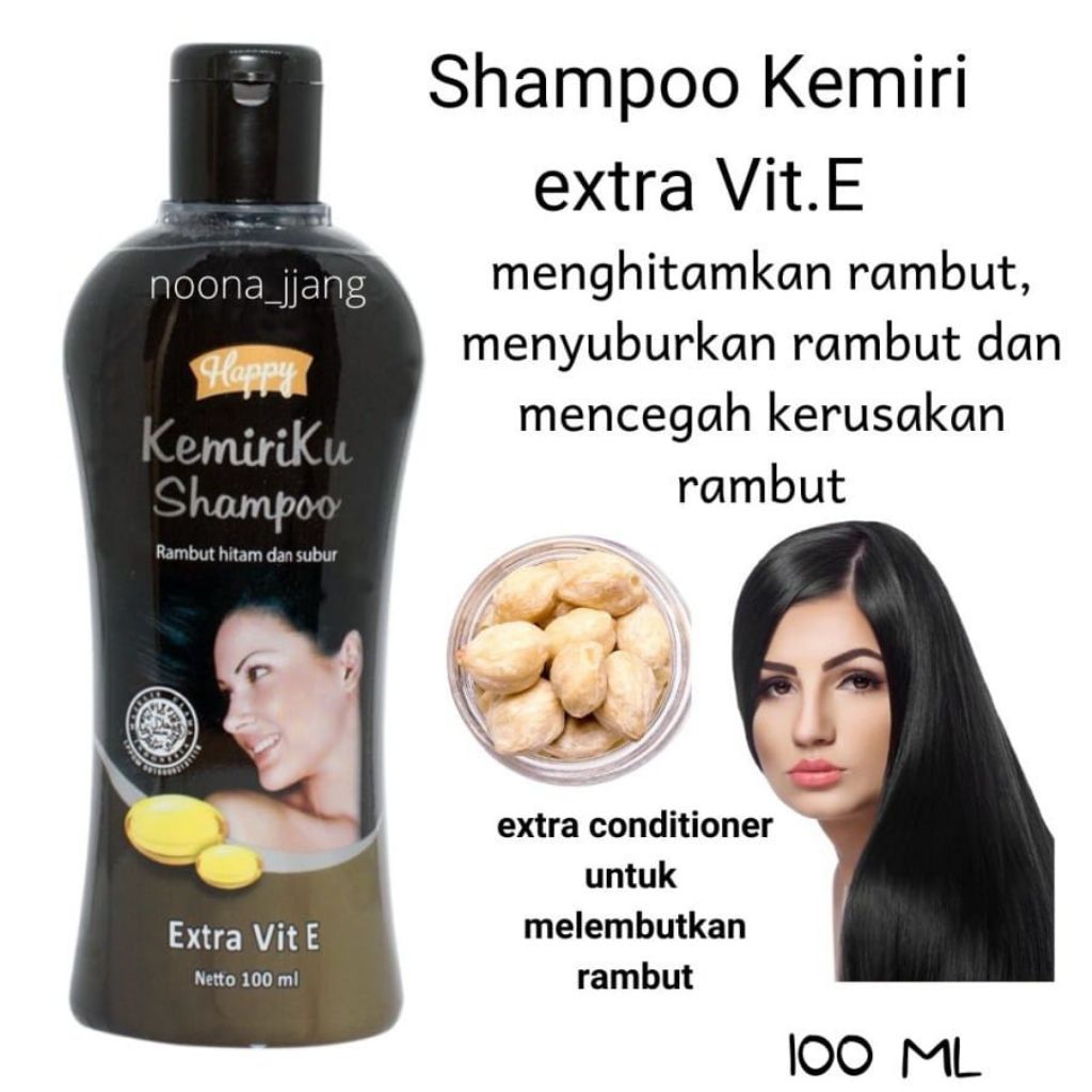 Shampoo Kemiriku 100ML - Sampo Kemiri Melebatkan Rambut - Sampo Kemiri 100ML Mini - Happy Shampoo Ke