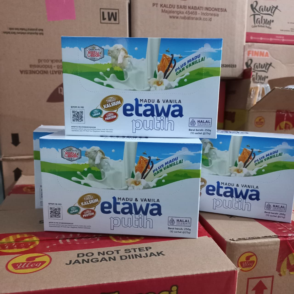 

SUSU KAMBING ETAWA RATU LEBAH ORIGINAL VANILA PER-BOX ISI 10 SACHET