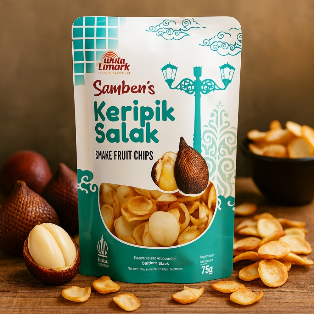 

Samben's Snack Keripik Buah Salak Khas Jogja Renyah Manis 75gr