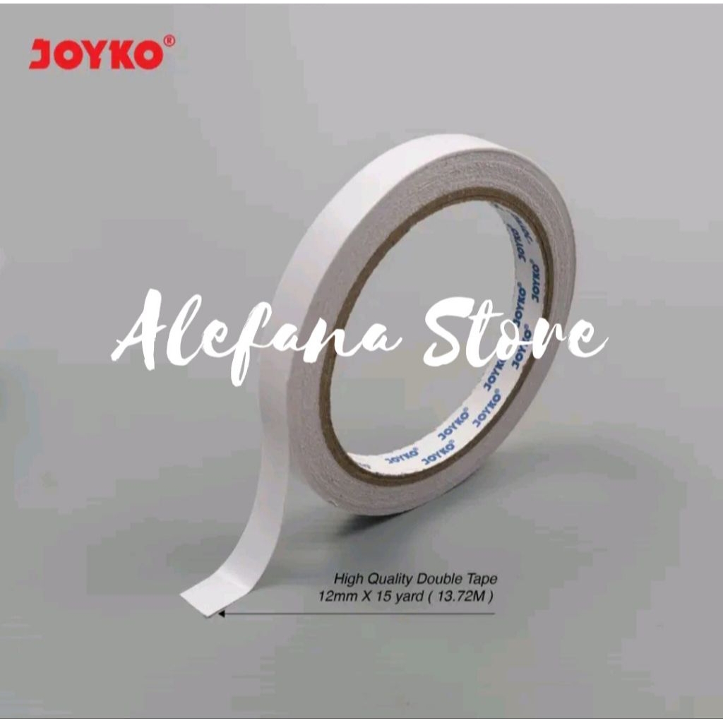 

Joyko Double Tip 12 mm x 15 Yard / Double Tip Solatip Perekat Isolasi 2 Sisi Joyko 12mm