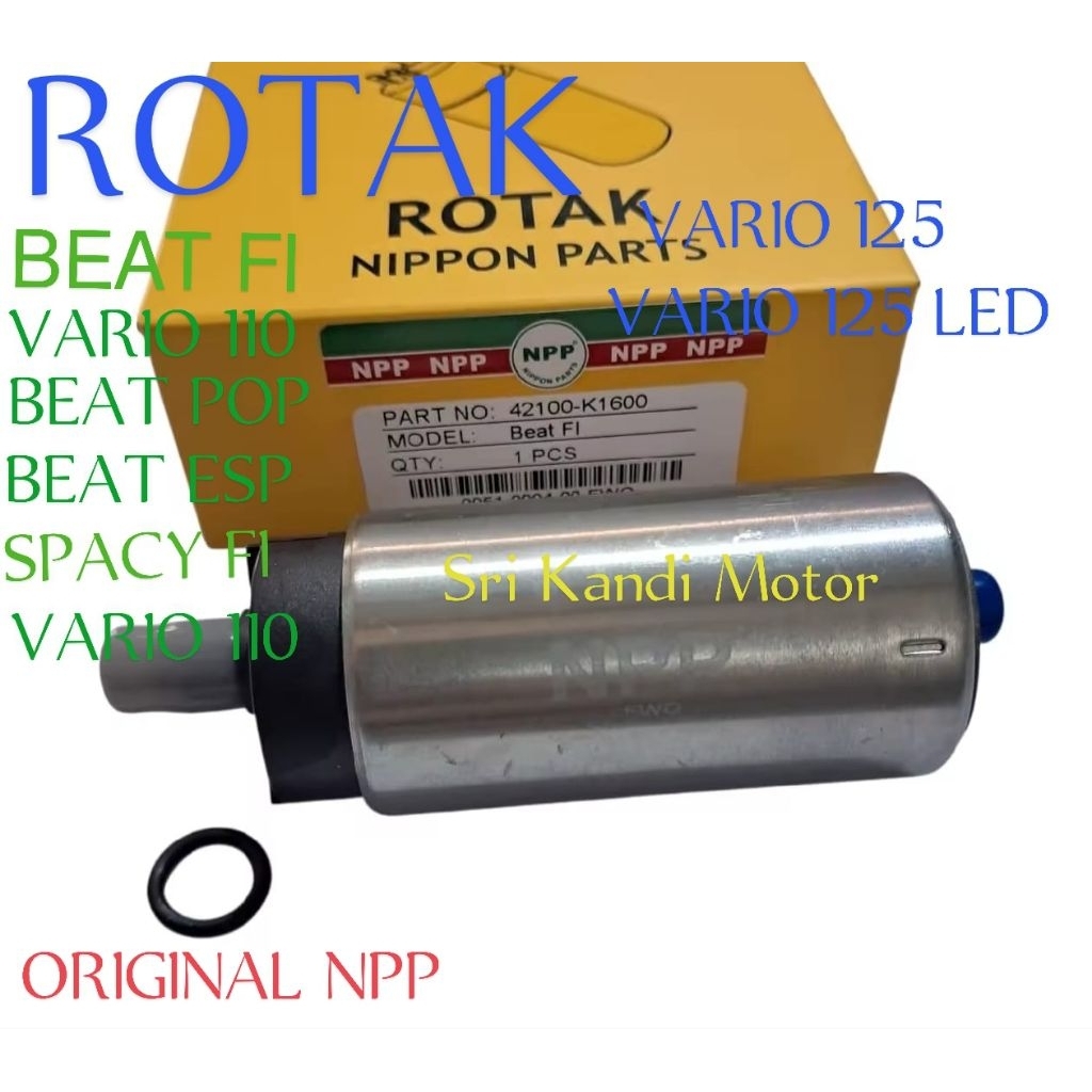 ROTAK BEAT FI,BEAT ESP,BEAT POP,SCOPY FI ,SCOPY ESP,VARIO 110,VARIO 125OLD,VARIO 125LED ORIGINAL NPP