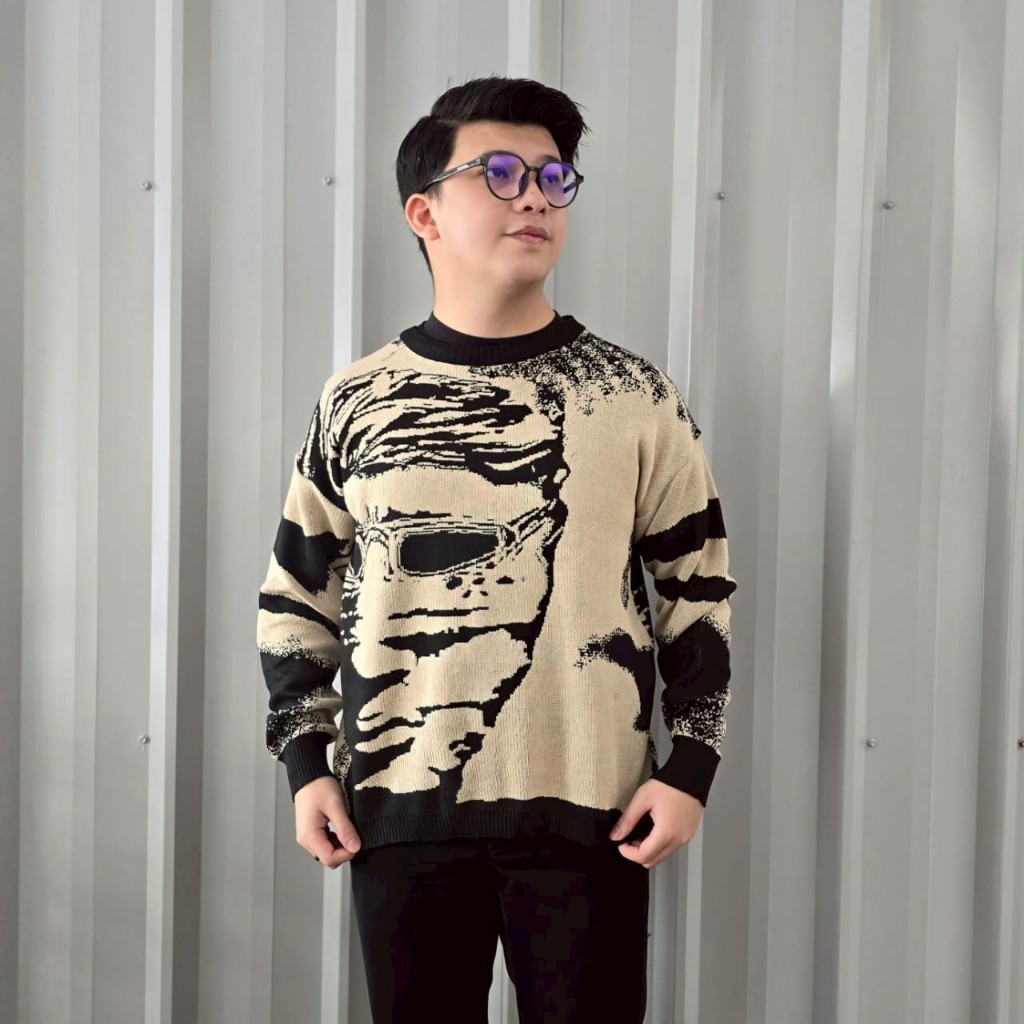Sweater Rajut muka Pria Tebal Nyaman Adem 2025 Cardigan Rajut Oversize  jumbo Korean Style Knittwear