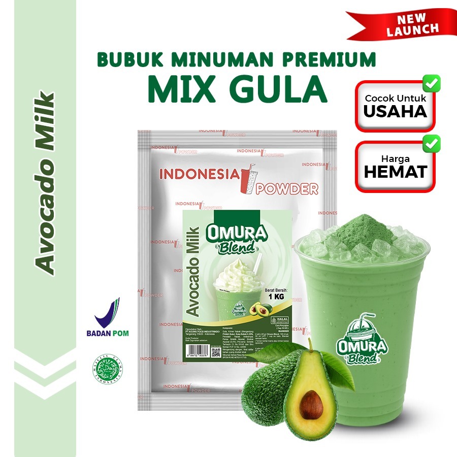 

OMURA Blend Bubuk Minuman Premium Rasa Alpukat / Avocado Milk Instant Powder Drink 1 Kg Omura Powder