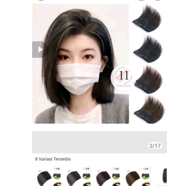 preloved hairpiece hairclip wig rambut palsu