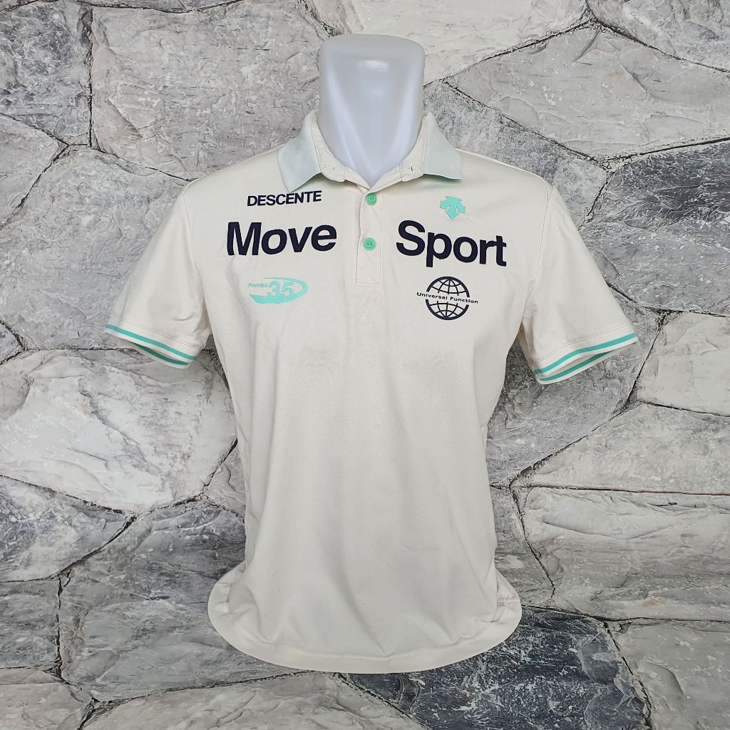 Baju Kaos Polo DESCENTE - Size S sd M / LD 51 cm - Original - Second