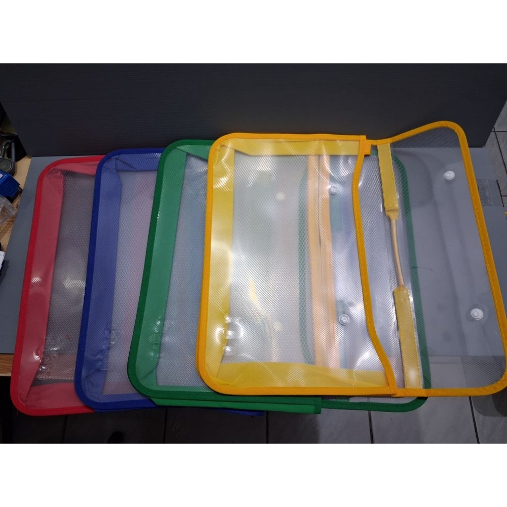 

Map zipper plastik/school bag / map kancing 2