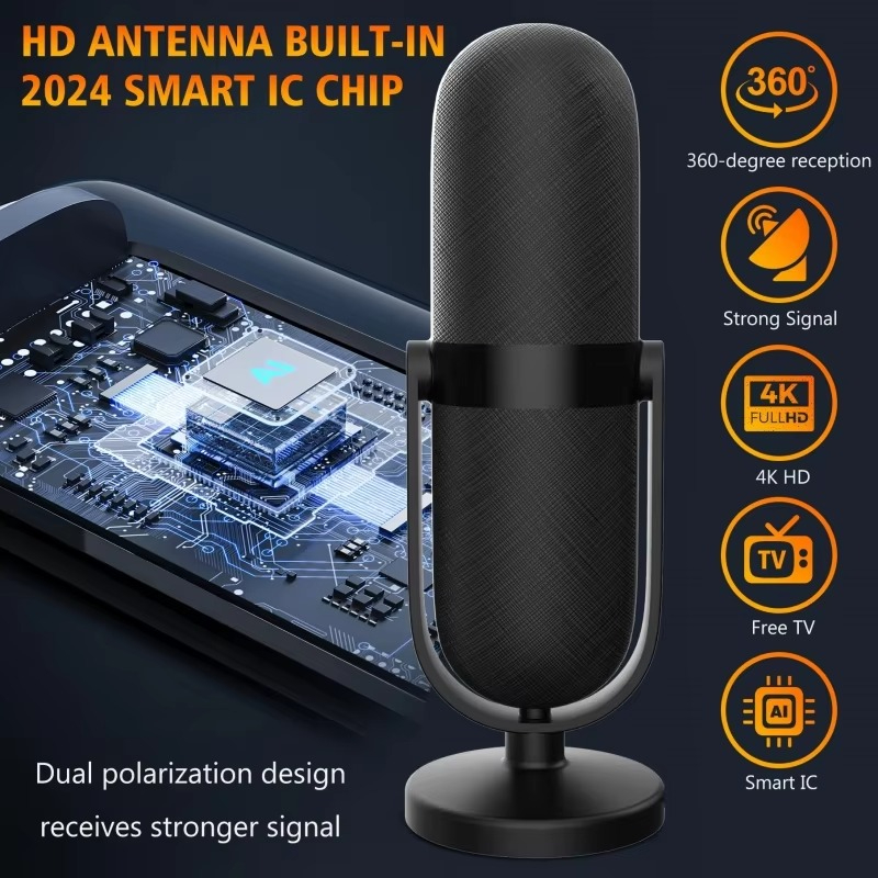 Receiver Hiburan HD Antenna Built In Smart IC Antena TV Digital Indoor