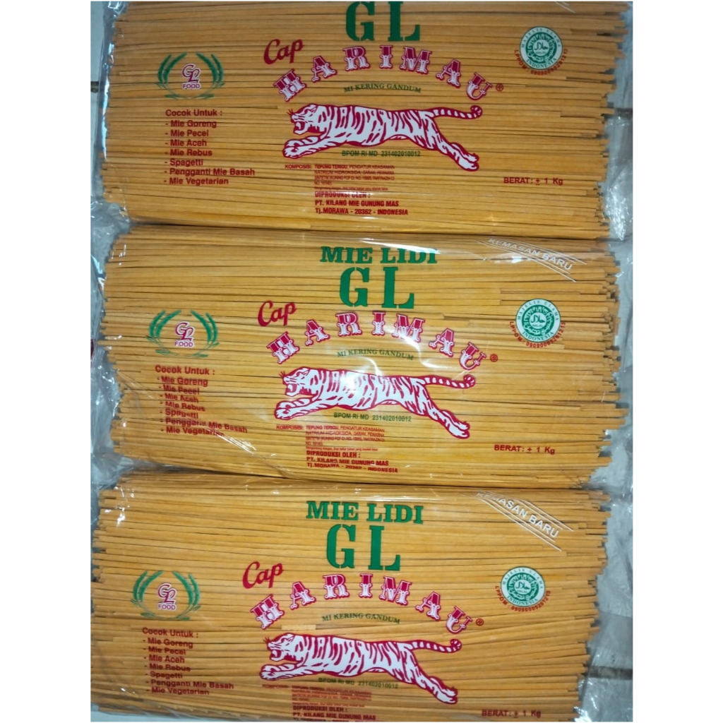 

Mie Lidi / Mie Gomak cap Harimau Khas Medan 1kg