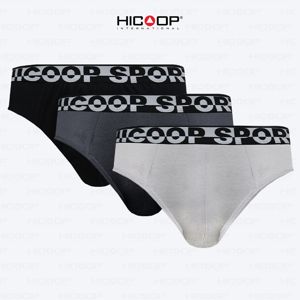 Hicoop - Sport Underwear Brief - Celana Dalam Sport Pria - Putih/Abu/Hitam - Isi 3 Pcs - HBKL-SP532