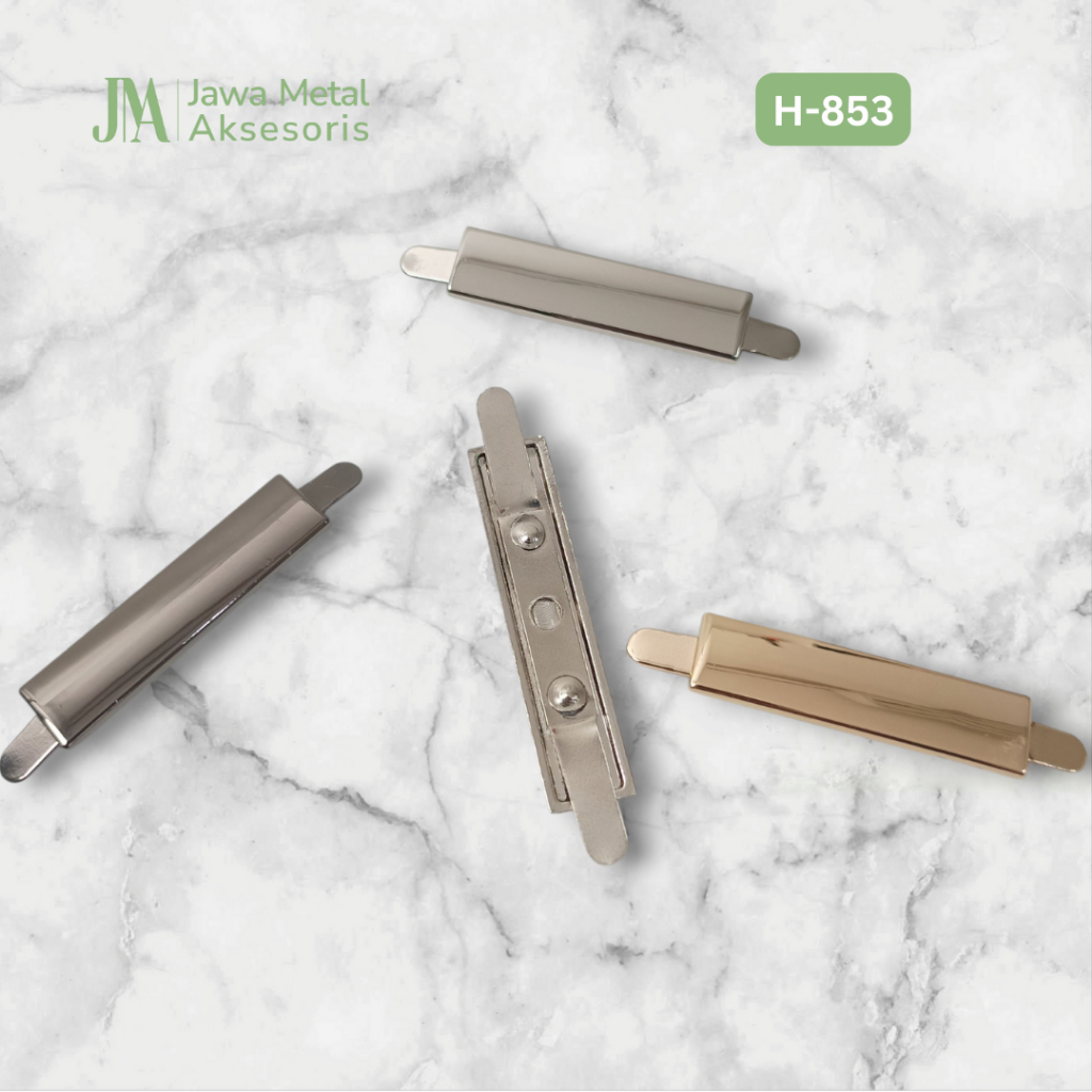 

Jawa Plat Label Alloy Stainless Besi Polos Custom Nama Jilbab Kerudung Hijab Gold Silver H-853