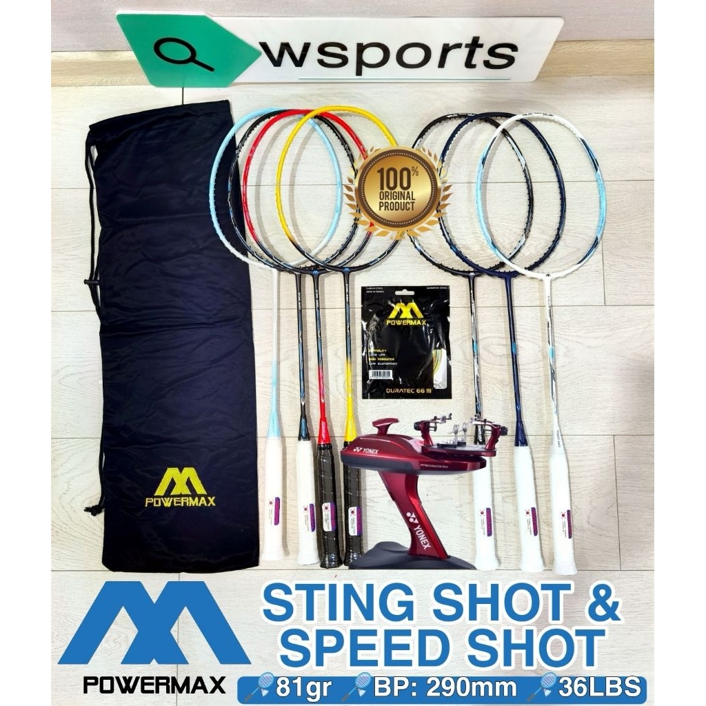 Raket Badminton Power Max POWERMAX STING SPEED SHOT 36LBS Original