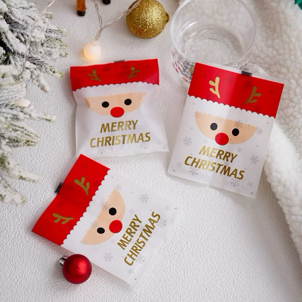 

Plastik Christmas Natal Bungkus Kue Santa Lucu Cookies Packaging (Harga 10Pcs)