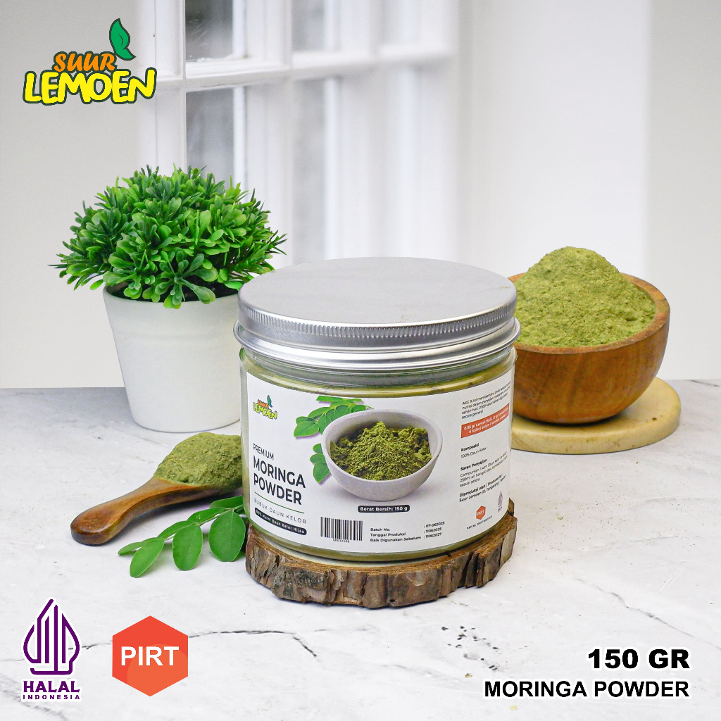 

Suur Lemoen Daun Kelor Bubuk 150gr Premium / Moringa Powder 150gr Premium 100% Organik