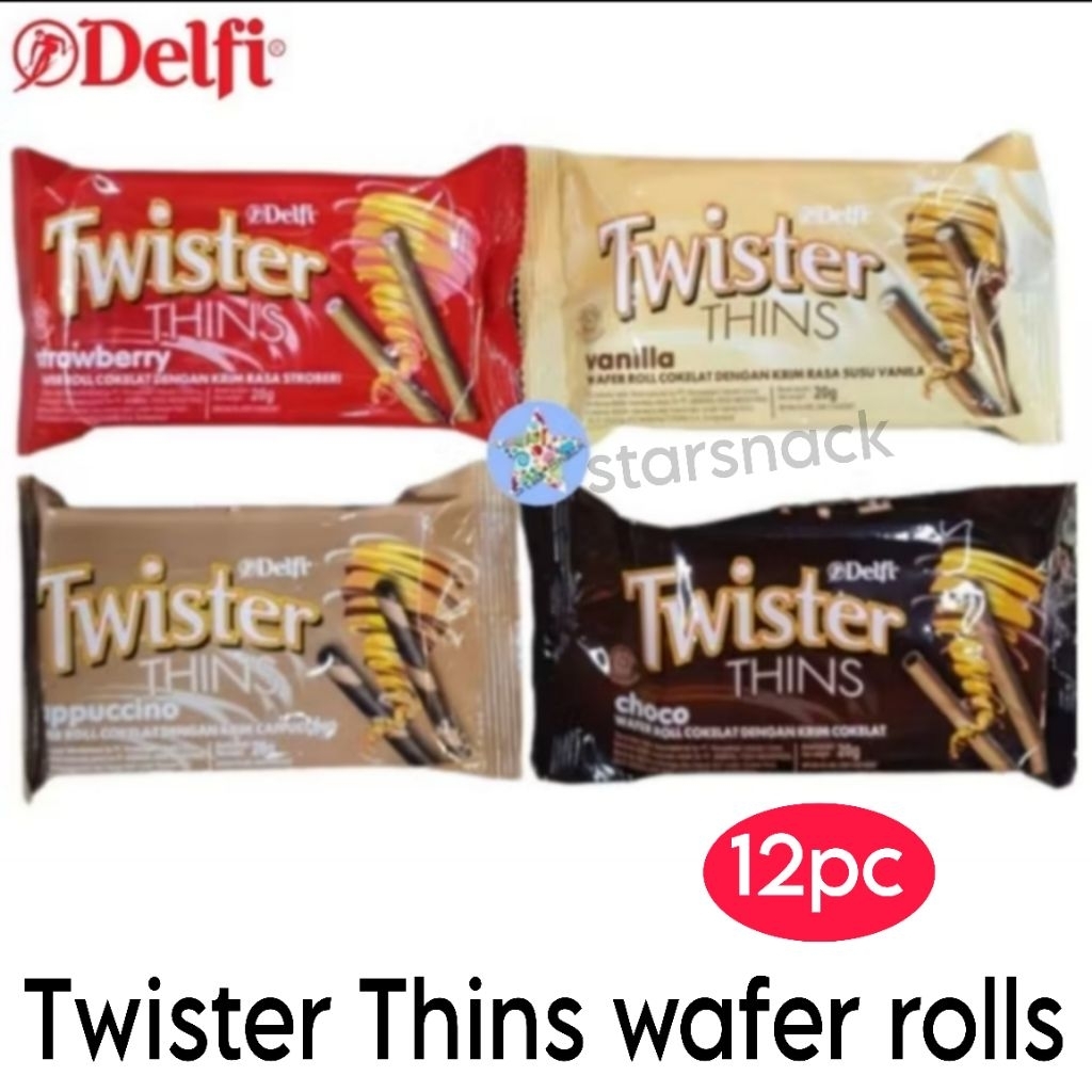 

Delfi Twister thins wafer roll isi 12pc