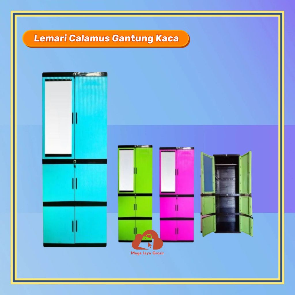 LEMARI CALAMUS GANTUNG KACA / LEMARI PLASTIK GANTUNG / LEMARI PLASTIK GANTUNG+KACA / LEMARI GANTUNG 