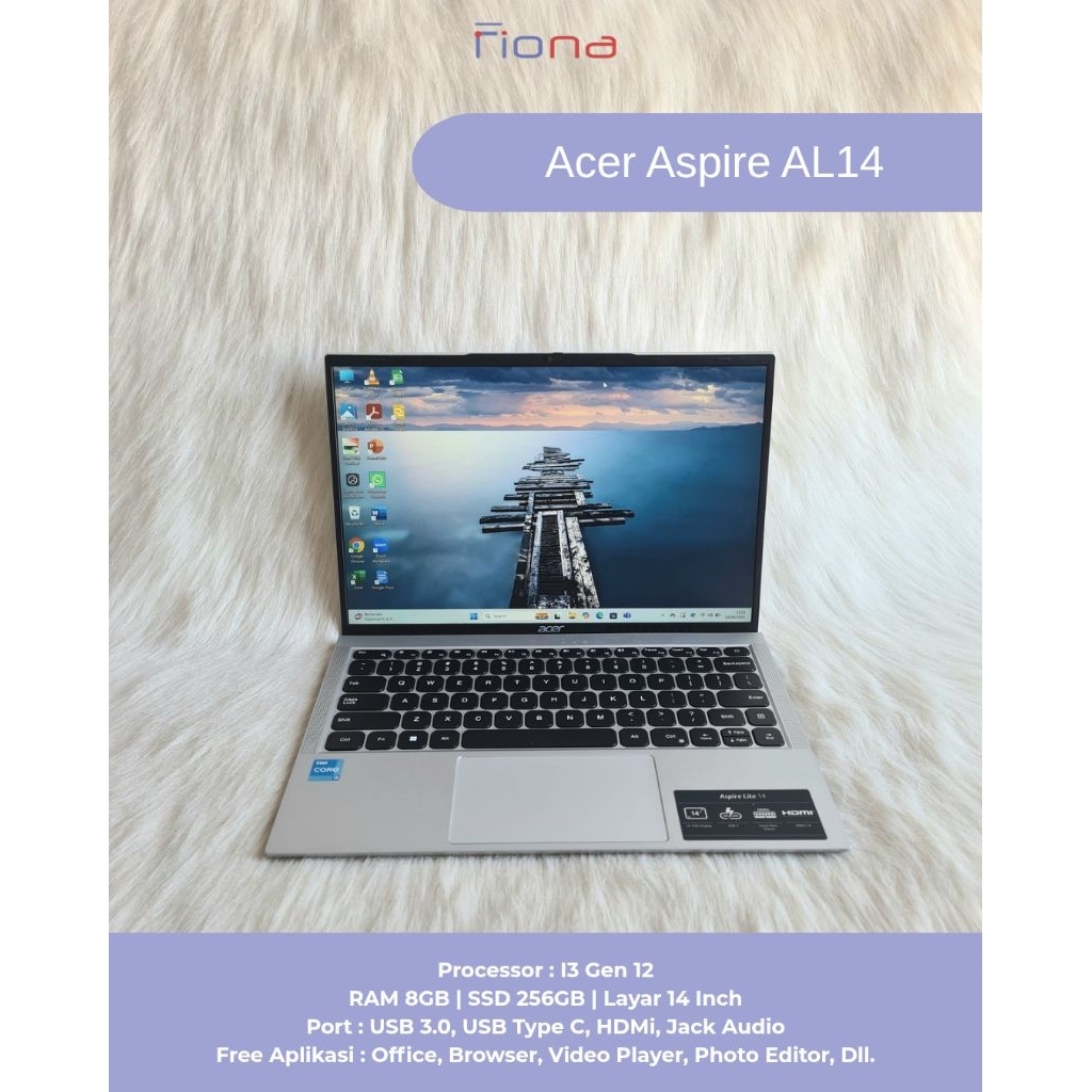 ACER ASPIRE AL14 | Intel Core i3 gen 12 | RAM 8 GB I SSD 256GB